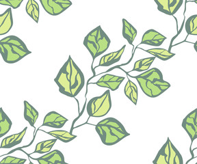 Seamless floral pattern with  sakura flowers and ornamental decorative background. Vector pattern. Print for textile, cloth, wallpaper, scrapbooking