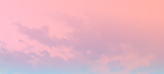 Vivid Colored Aesthetic Sky Background. Realistic Vector Pink Clouds