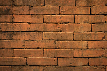 Close-up red brick wall background image