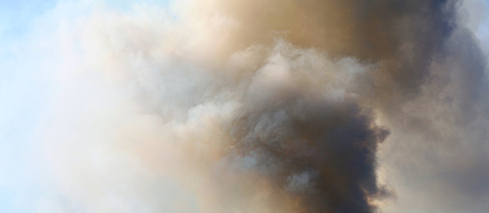 Abstract sky smoke storm dramatic background.