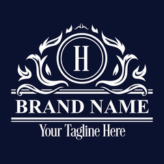  Alphabet Luxurious logo, Vintage ornamental luxury logo design template: 100% vector best for t shirt, pillow,mug, sticker and other Printing media