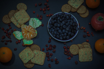 vitamins fruits and berries useful in the new year.