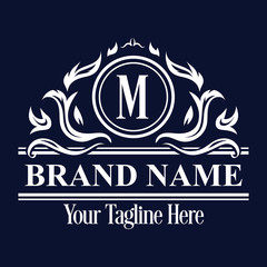  Alphabet Luxurious logo, Vintage ornamental luxury logo design template: 100% vector best for t shirt, pillow,mug, sticker and other Printing media