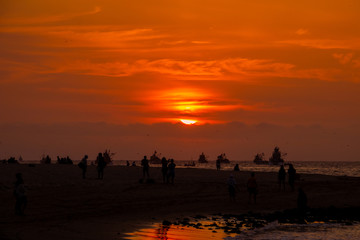 sunset at the beach