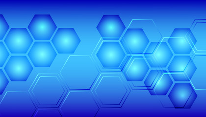 Hi-tech hexagon abstract background. Modern tech background for technology, science, medicine and research.