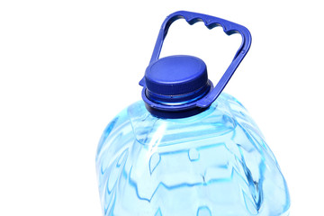 Big Plastic bottle with water on white background