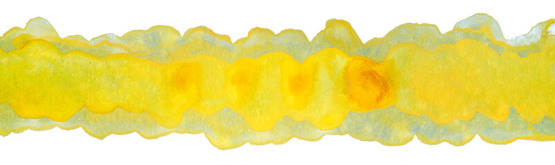watercolor stain yellow strip with textured