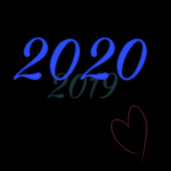 neon sign on black background