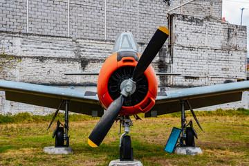  old military fighter plane engine in Quito, Ecuador
