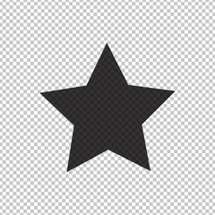 Black simple flat style light star flares  isolated on transparent background. Vector illustration