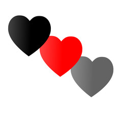 Valentine's Day. Colorful,multicolored  hearts. Vector illustration. Abstract. Love