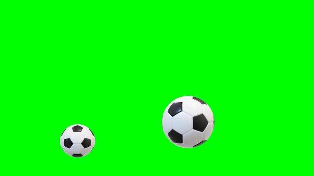 Bouncing ball with green screen background