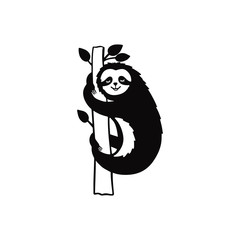 Doodle sloth bear for print design, poster, t-shirt. Cute cartoon character.  © Maroshka