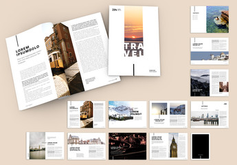 Magazine Layout with Bold Text Accents