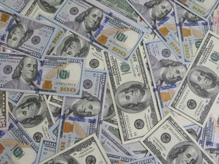 hundred dollar bills background
