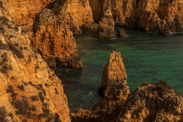 Fototapeta premium Portugal, Algarve, Ponta da Piedade, Landschaft bei Lagos