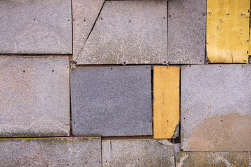 Vintage wooden wall or floor background and texture. Old weathered wooden plank painted