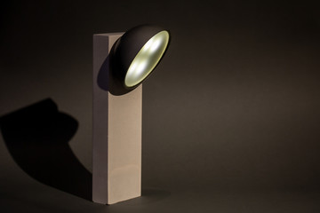 table lamp on a dark background