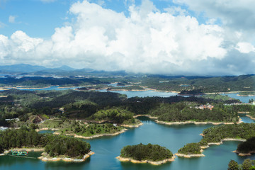 Reservoir of El Peñol, Guatapé. Antioquia Colombia. Water landscape