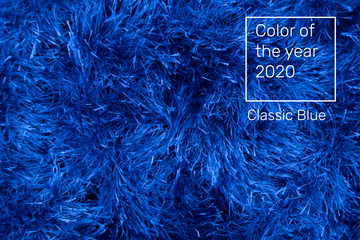 Blue artificial fur for texture
