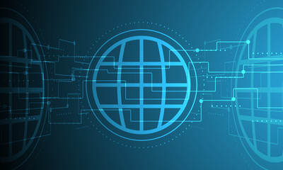 abstract digital technology circuit background