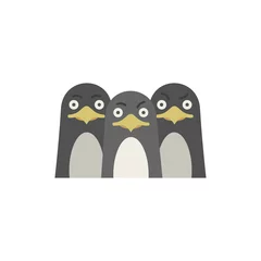 Fotobehang Penguin color icon. Elements of winter wonderland multi colored icons. Premium quality graphic design icon on white background © FIDAN