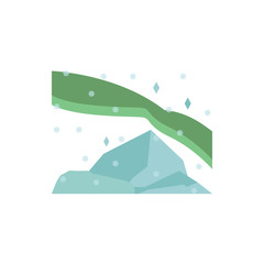 Green flash winter green color icon. Elements of winter wonderland multi colored icons. Premium quality graphic design icon on white background