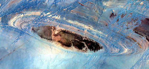 Andromeda, stock photo, abstract photography of the deserts of Africa from the air. aerial view of...