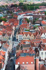 Aerial view of Bruges, Belgium