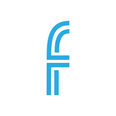 Line logo concept initial letter f for business vector eps 10