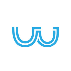 Line logo concept initial letter w for business vector eps 10
