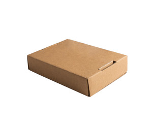 Cardboard box isolated on a white background 
