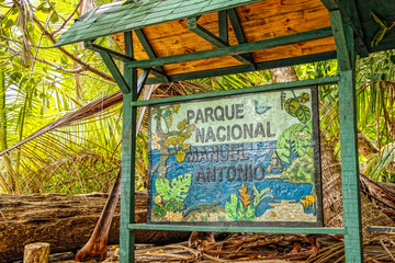A signal from the beach of Manuel Antonio. Costa Rica