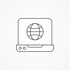 Laptop vector icon sign symbol