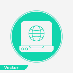 Laptop vector icon sign symbol