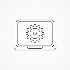 Laptop vector icon sign symbol
