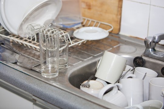 Washing-up In Office Kitchen Sink