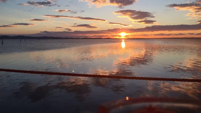 Timelapse Sunset on Lagoon