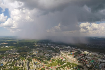 Stormy front over the city