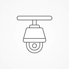 Fototapeta premium Security camera vector icon sign symbol