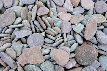 Close up of pebbles at a beach