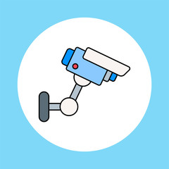Security camera vector icon sign symbol