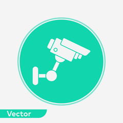 Security camera vector icon sign symbol