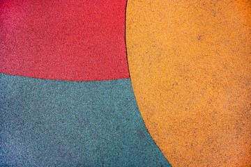 Close up of playground colored ground