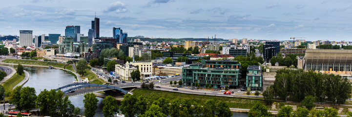 View of the skyline of vilnius, the capital of lithuania