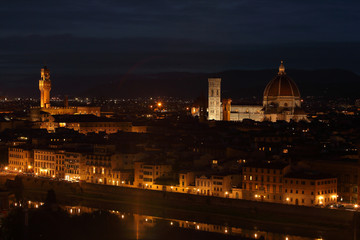 Beautiful Italian street of  small old provincial town