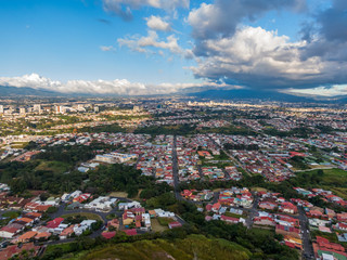 Beautiful aerial view of San Jose City in Costa Rica 