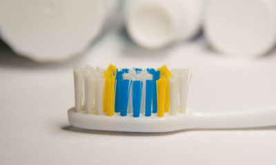 Toothbrush and toothpaste. Oral hygiene.