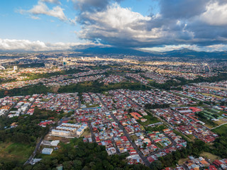 Beautiful aerial view of San Jose City in Costa Rica 