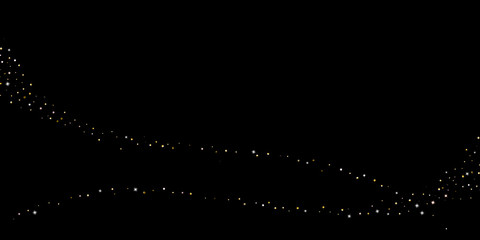 Gold Glitter Stars. Luxury Shiny Confetti.